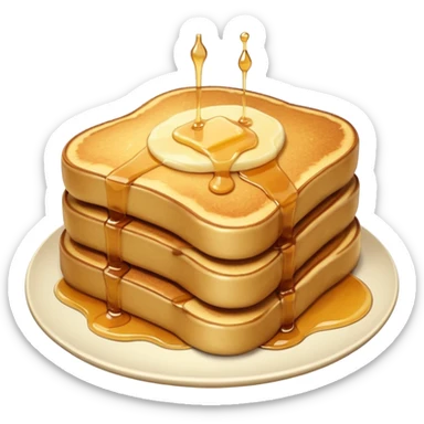 a pancake on toast sticker