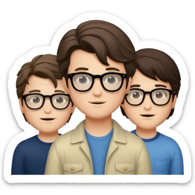 Billy hargrove and Steve harrington and mike in one Photo Wearing Glasses Looking cool and having Aura. sticker
