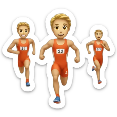 Actions Relais passage de témoins athlétisme sticker