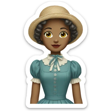 vintage doll sticker