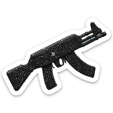 Ak47 made of black diamonds sticker