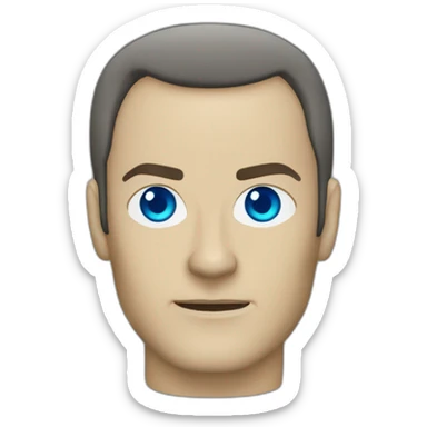 star trek officer tng blue eyes sticker