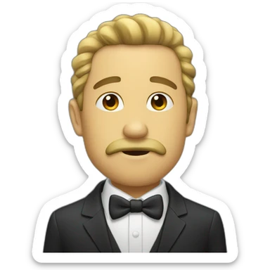 A man in a suite Shushing sticker