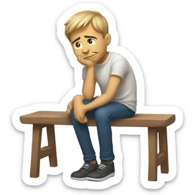 Man groaning because his feet hurt  sticker