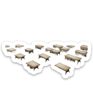 a classroom in a masjid where students sit on the blue carpet floor. sticker