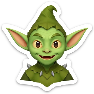 3d cute simple minimalist goblin sticker