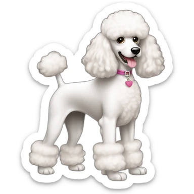 Dog Standart Poodle full body sticker