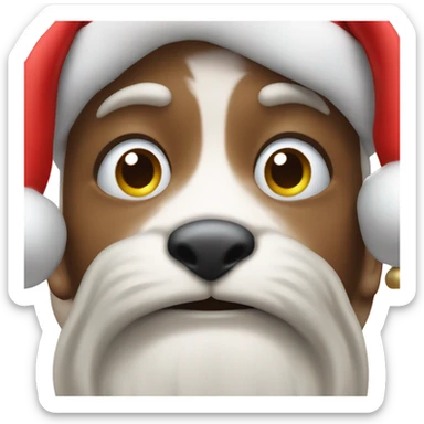 Please show me the emoji with two eyes looking to the side, but with Santa hats on top of each eye sticker