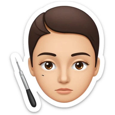 tweezers eyebrows sticker