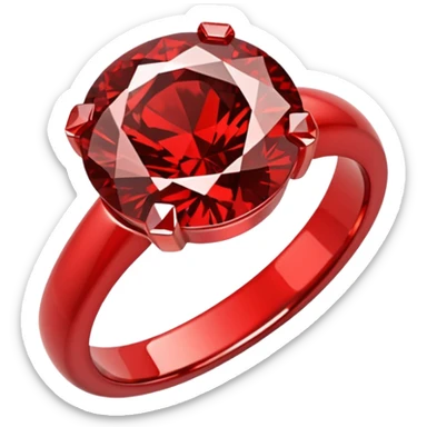 red ring marry red diamond sticker