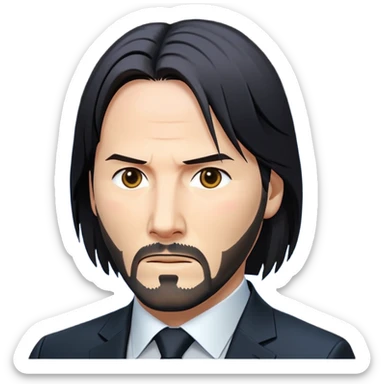 John wick emoji 100x100 pixel Up to 127 KB in size sticker