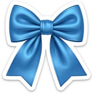 Blue bow, cozy sticker