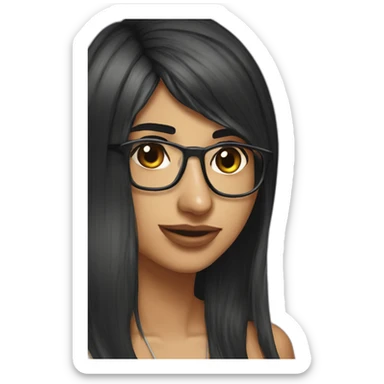 Mia Khalifa twitch emote tear drop SFW sticker