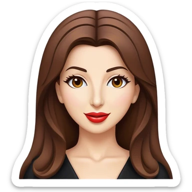 Cinematic Realistic Nancy Ajram Pop Culture Emoji, depicted with a charismatic modern portrayal of the celebrated singer rendered with crisp detail and energetic lighting. sticker