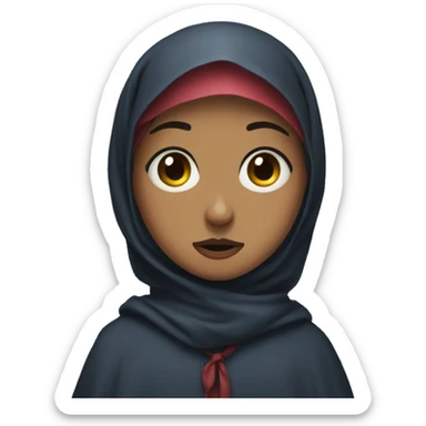 shoked girl wirt hijab sticker