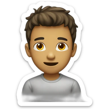 A boy in attitude face reaction sticker