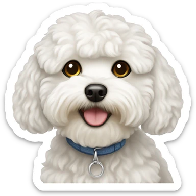 white maltipoo dog sticker