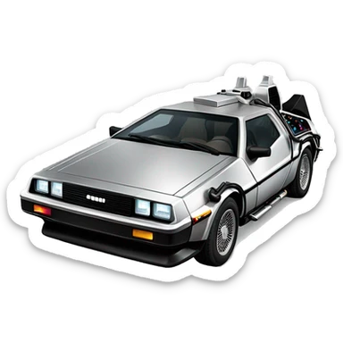 delorean back to future sticker