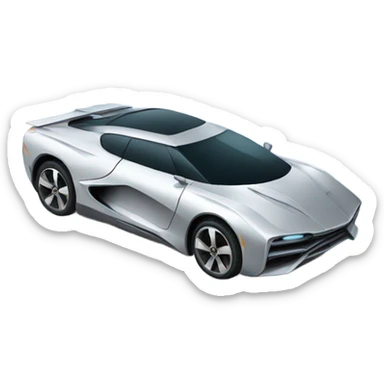 Futuristic car emoji sticker
