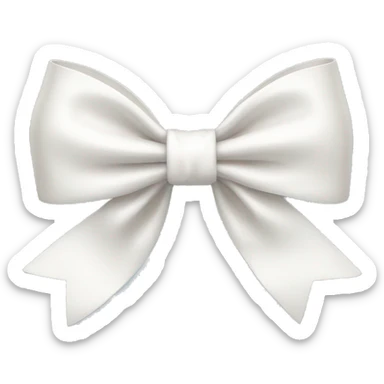 pretty white bow sticker
