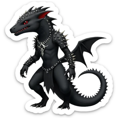 Punk’ish Edgy Badass Dark Gothic Salandit-Aurorus-Amaura-Hybrid-Creature (full body) sticker