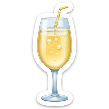 GLASS WITH FIZZ WATER WITHOUT STRAW sticker