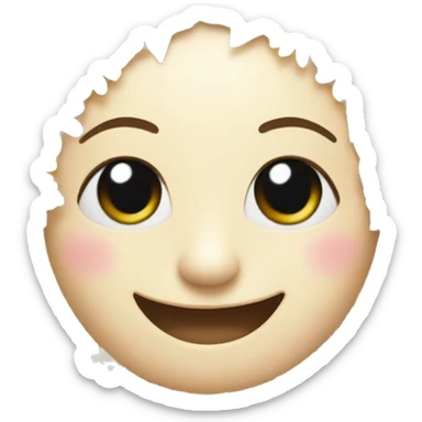 Smily with midsummar flowers as a wreth sticker