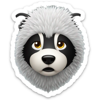angry badger in toilet cleaner outfit sticker