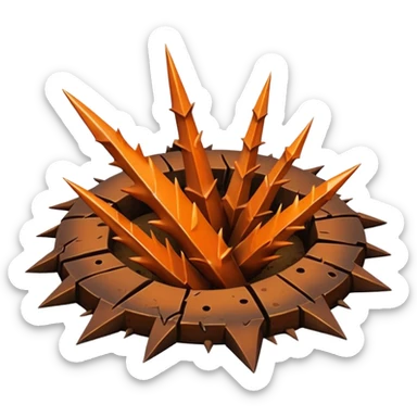 Sharp Thorns trap on the ground  sticker
