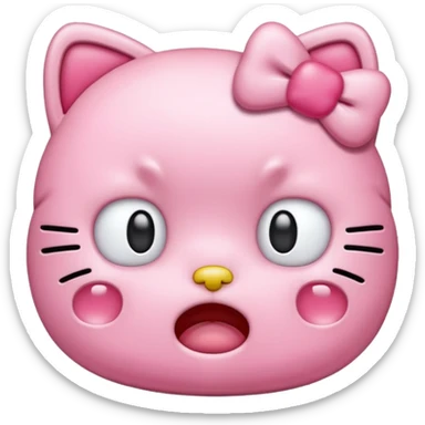 hello kitty crying emoji sticker