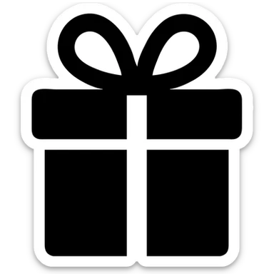 black gift box, elegant and modern sticker