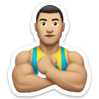 Kazakh arm-wrestler sticker