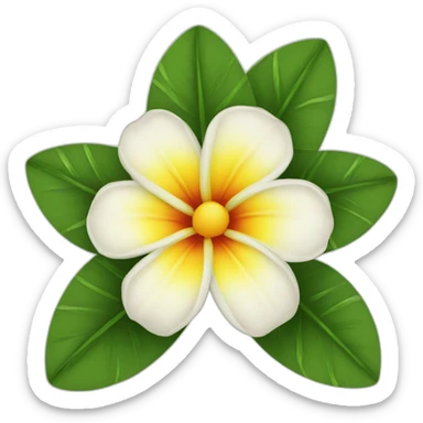 Polynesian flower sticker