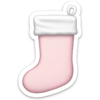  light pink Christmas stocking sticker