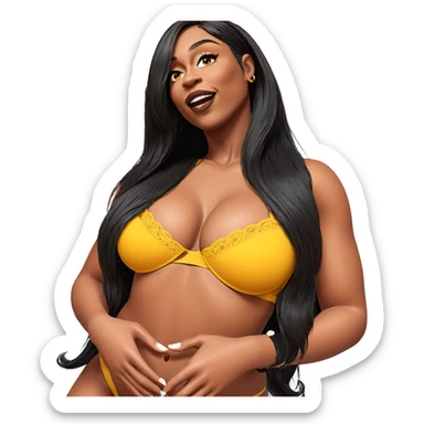 dark beauty in lingerie sticker