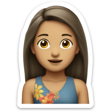 niña dentro del mar sticker