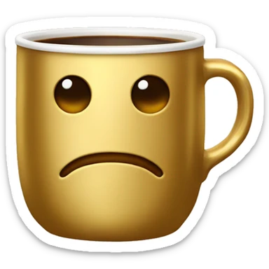 vintage Gold mug of coffe sticker