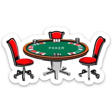 live casino poker table sticker