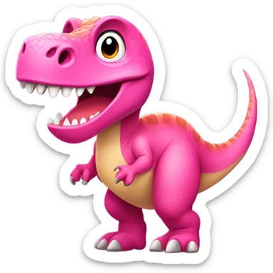 dinosaur in pink bikini sticker