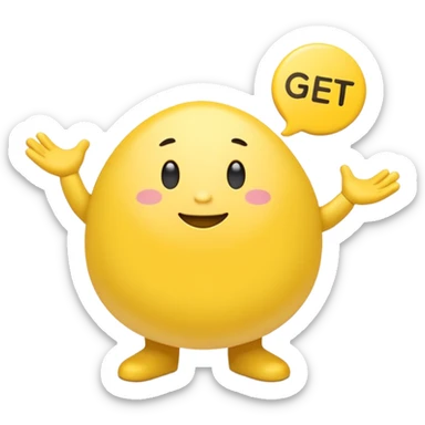 blob holding get better sign sticker