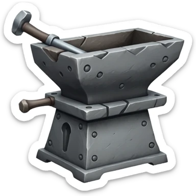 stone blacksmith's anvil sticker