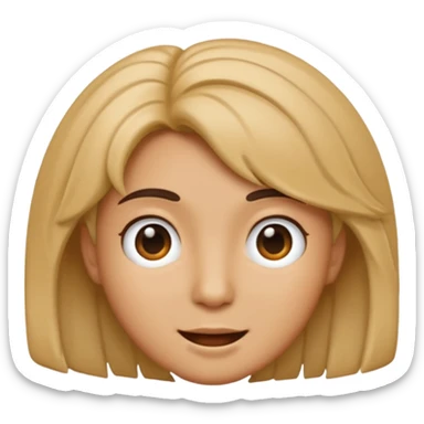 Imagine a same bit emoji with same hairstyle, same hair, same tone , same pose and remove background

 sticker