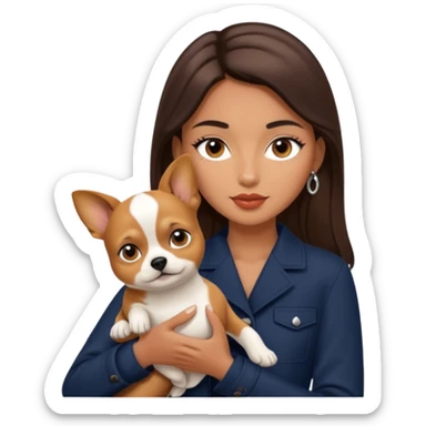 Dior model with pet sticker