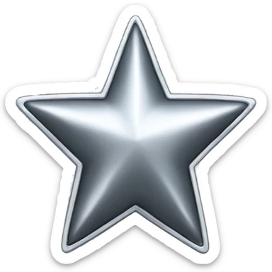 chrome star sticker