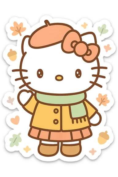 Hello Kitty Autumn Style sticker