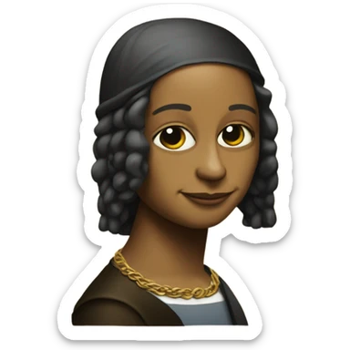 Hip hop Mona Lisa  sticker