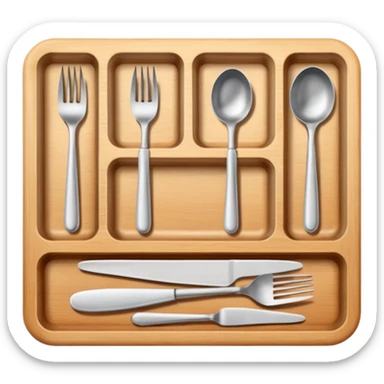 Cutlery tray sticker