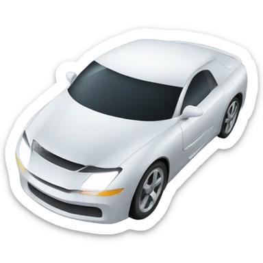 Futuristic car emoji sticker