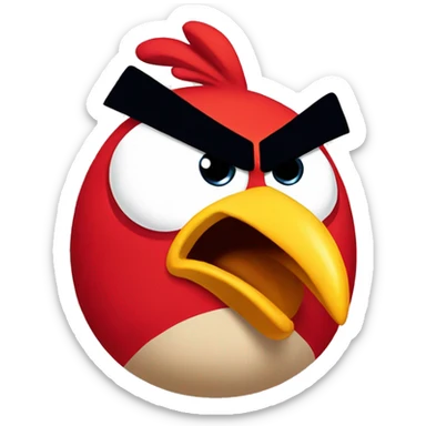 Angry bird sticker