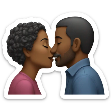 Man and woman kissing  sticker